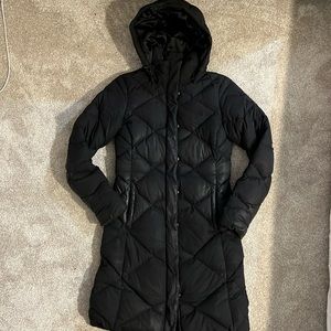 THE NORTH FACE BLACK PUFFER LONG JACKET XS